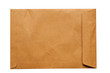 Close Brown Envelope document on white background