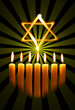 Menorah and star
