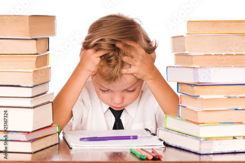 Photo: Boy studying Boy studying