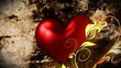 Vídeo: red heart with floral ornate red heart with floral ornate