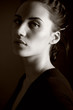 Classic portrait of attractive brunette woman