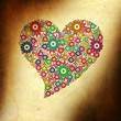 Grunge background with heart