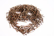 Stack of  nails is smiling