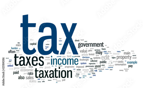 Vector: Tax word cloud Tax word cloud
