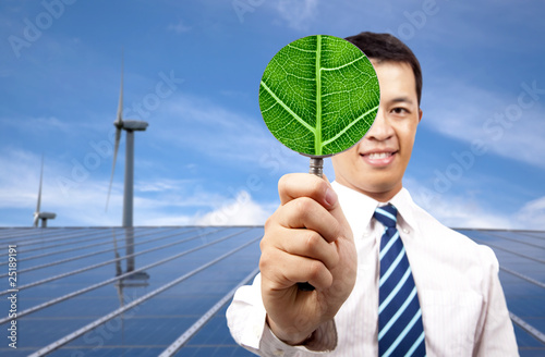 Photo: green energy business concept green energy business concept