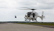 Helicopters landing