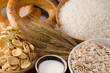 set of healthy food