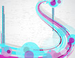 Abstract background with waves and circles Abstract background with waves and circles