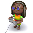 Rasta plays a videogame