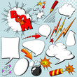 Set of comic elements