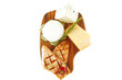 grilled salmon and french cheeses
