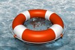 Orangelife buoy in the water