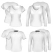 Vector. Men's and women's shirt design templates.