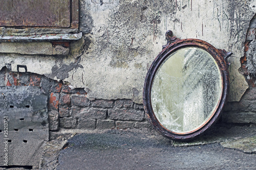 Photo: Thrown Out Old Mirror Thrown Out Old Mirror