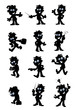 collection of fun businessman silhouettes