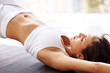 Health conscious - Woman doing yoga exercise at home