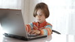Cute girl with laptop