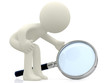 3D character with a magnifying glass 3D character with a magnifying glass
