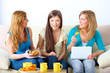 Beautiful girls meeting