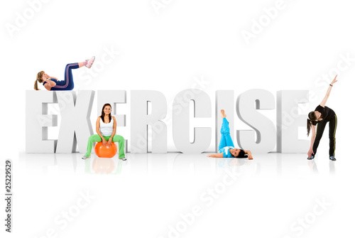 Fit women around word exercise Fit women around word exercise