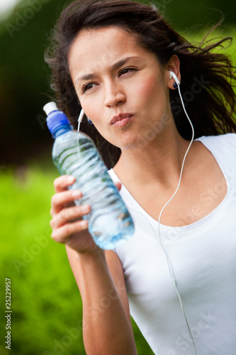 Woman drinking water