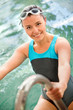 Woman in a swimming pool