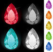 Tear-shaped gemstones collection Tear-shaped gemstones collection
