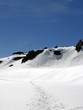 Spuren im Schnee am Gotthard