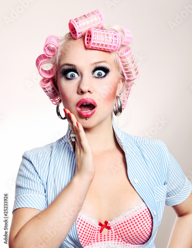 Photo: Surprised sexy housewife Surprised sexy housewife