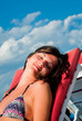 Beautiful girl enjoying the sun
