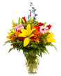 Colorful flower arrangement isolated on white. Colorful flower arrangement isolated on white.