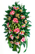 Colorful silk flower wreathe spray Colorful silk flower wreathe spray