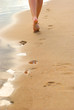 Footprints on the beach