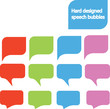 Hard designed speech bubbles 4
