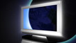 globe on LCD television
