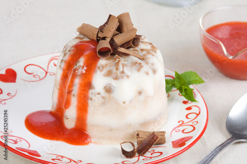 Parfait mit Schokoröllchen Parfait mit Schokoröllchen