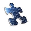 Solar puzzle isolated