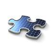 Solar puzzle piece on the floor