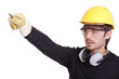 worker drawing plan