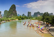 Bamboo Rafts on the Li River in Yangshuo, China