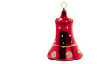 rote christbaumkgel in glockenform