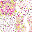 Set of stylish seamless geometical backgrounds