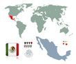 Vektor: Mexico symbols vector set Mexico symbols vector set