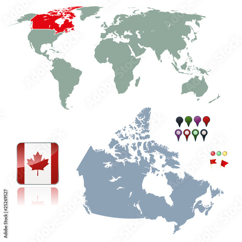 Canada symbols vector set