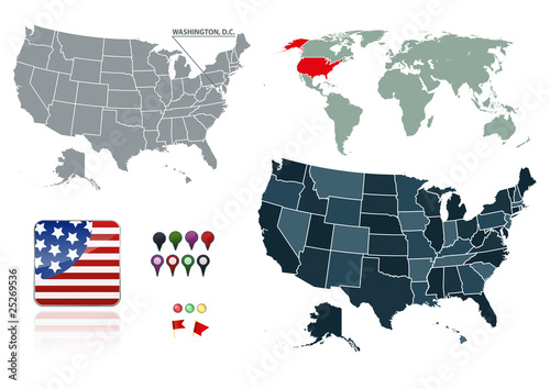 USA symbols vector set USA symbols vector set