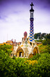 colourful outside shot of Gaudi's Park Güell in barcelona