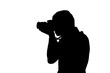 The photogropher on the white background