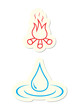 Fire and Drop Icons