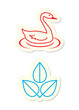Swan and Leaf Icons
