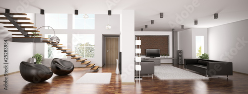 Illustration: Apartment interior panorama 3d Apartment interior panorama 3d
